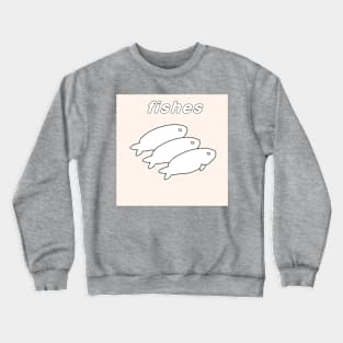 Papayapa Sleepy Fishes on Cream Crewneck Sweatshirt